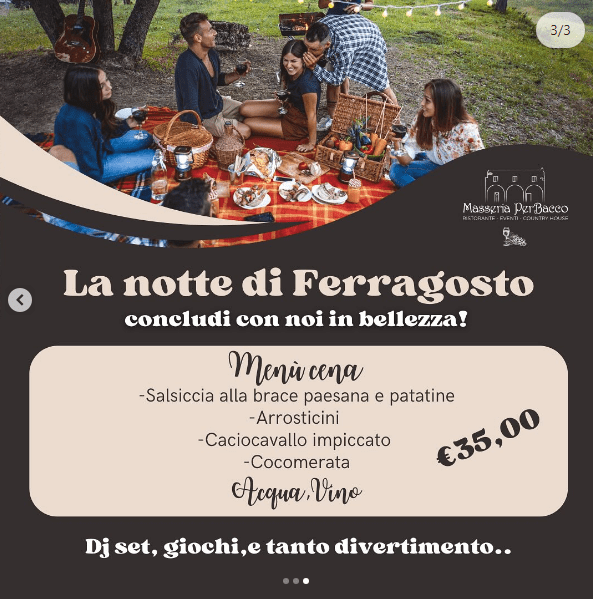 Eventi ferragosto in Campania 2024 Ferragosto in Campagna