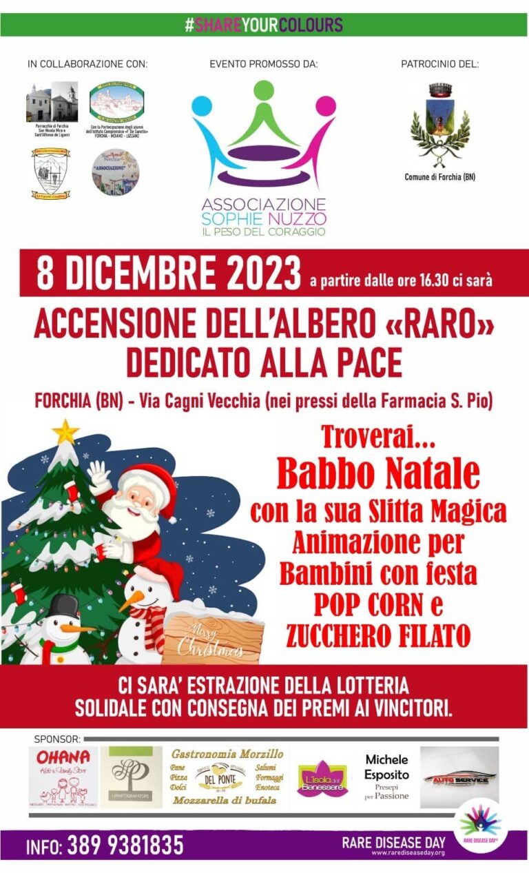 Luminarie Natale in Campania Forchia