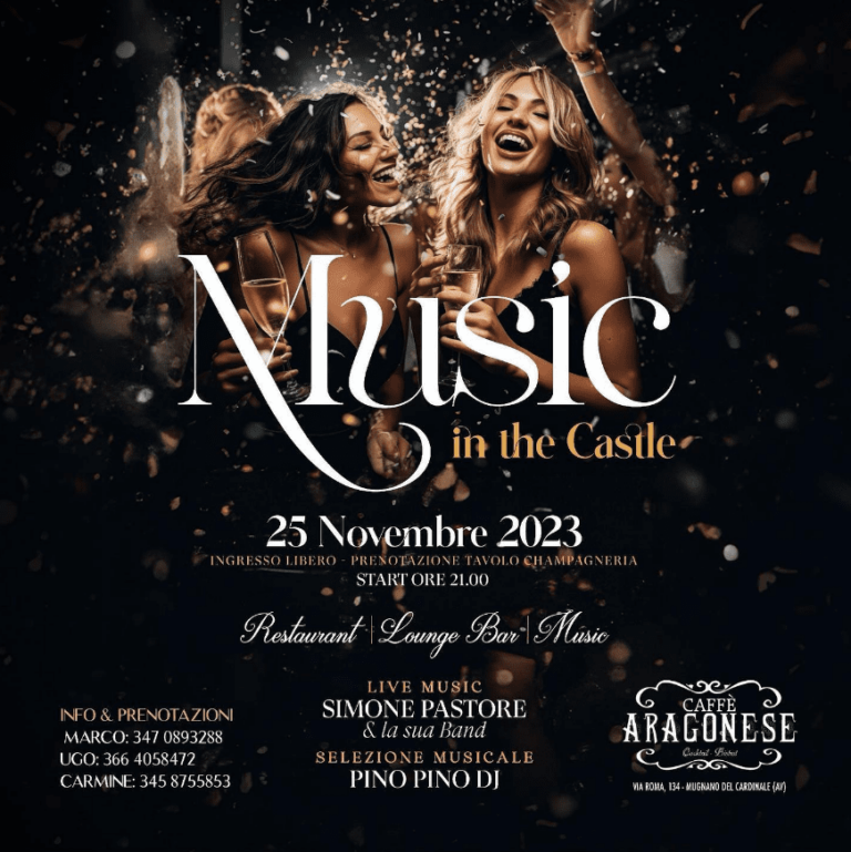 Eventi in Campania 24 al 26 novembre Music in the Castle