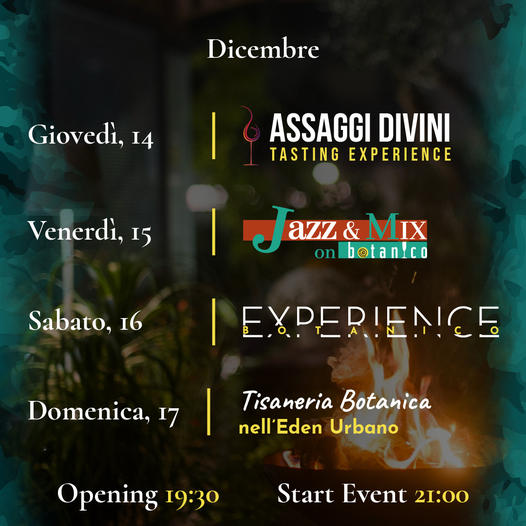 Eventi in Campania 15 al 17 dicembre Tisaneria Botanica