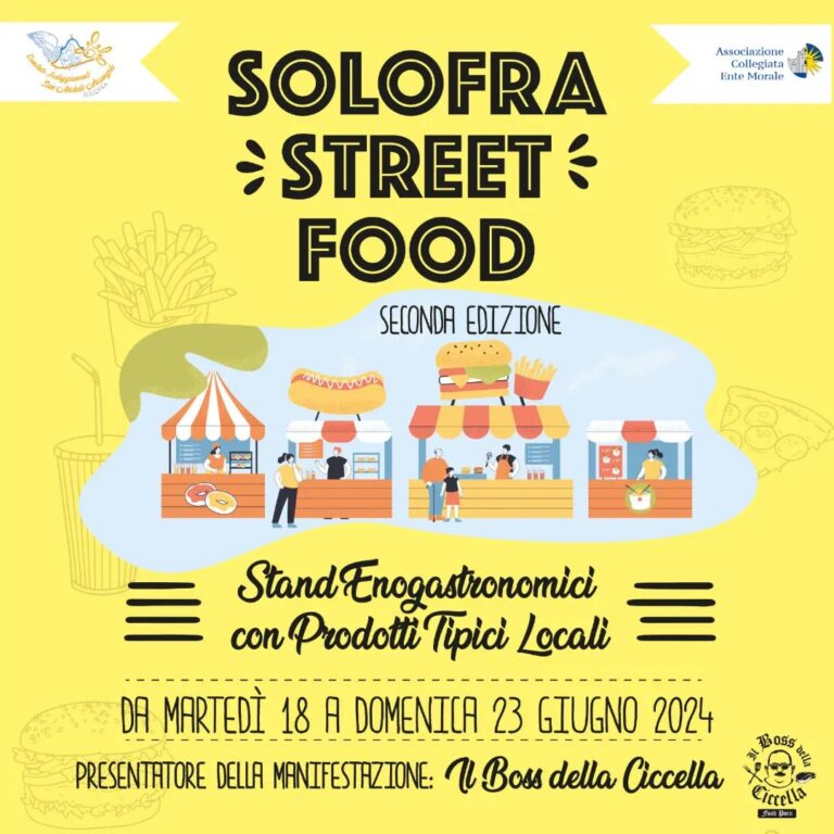 Eventi weekend in Campania dal 21 al 23 giugno Solofra Street Food