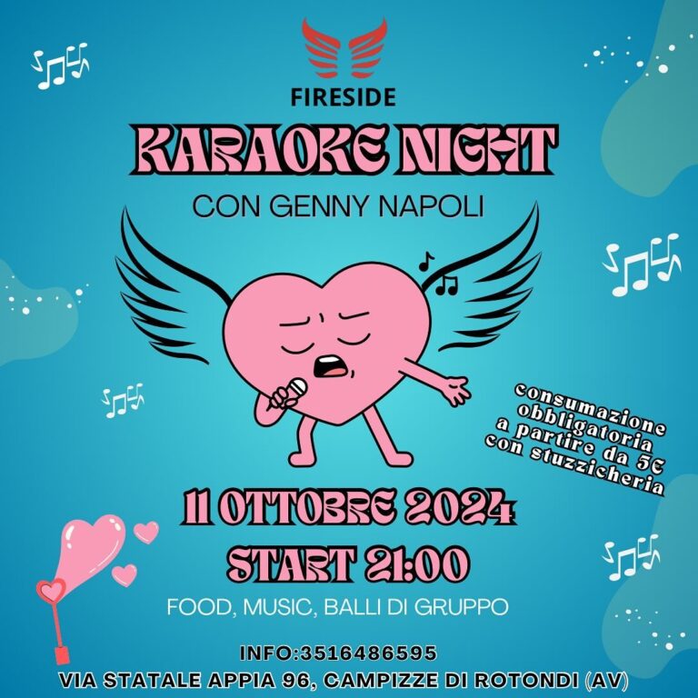 Eventi per il weekend in Campania dall'11 al 13 ottobre Karaoke Night