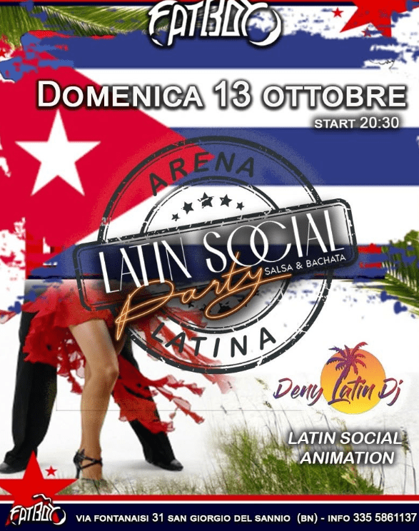 Eventi per il weekend in Campania dall'11 al 13 LATIN SOCIAL PARTY