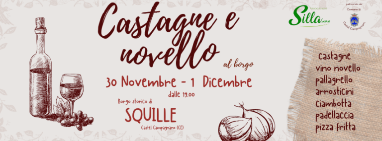 Eventi del weekend: dal 24 novembre al 1° dicembre Castagne e Novello