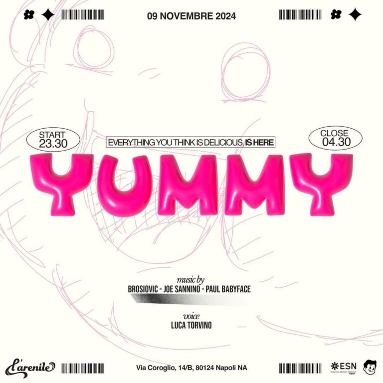 eventi weekend in Campania dal 8 al 10 novembre Yummy Official Party