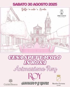 CENA SPETTACOLO REALE IN ROSA