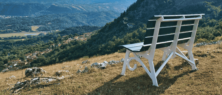 Big Bench in Campania, panchina gigante panoramica